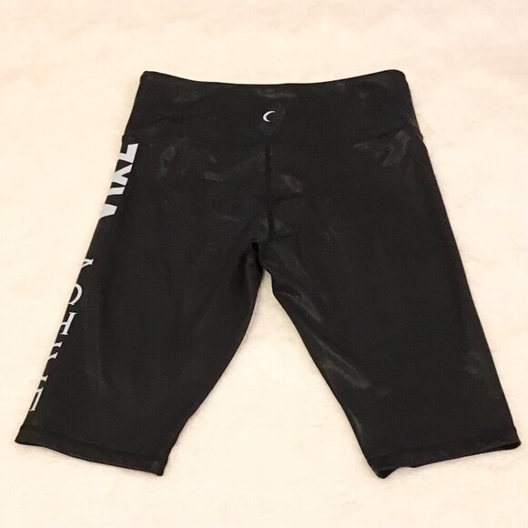 Zyia Active Med Black Metallic Light N Tight Hustle Bike Active Women’s Shorts - Picture 4 of 7
